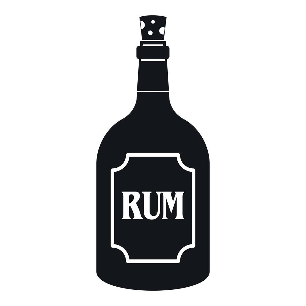 Rum icon, simple style vector