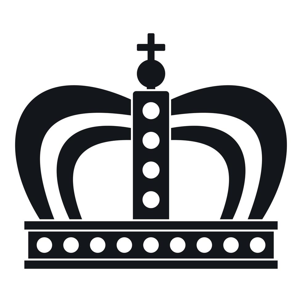 Monarchy crown icon, simple style vector