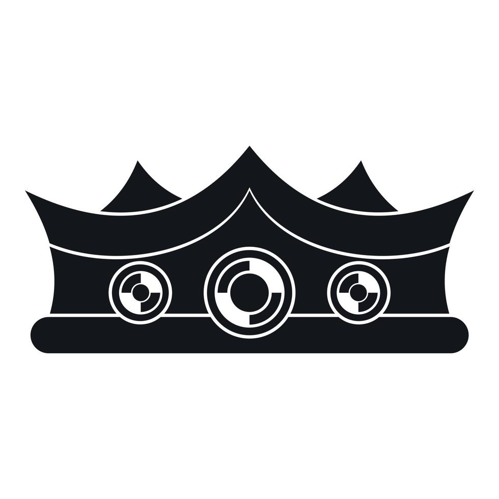 King crown icon, simple style vector