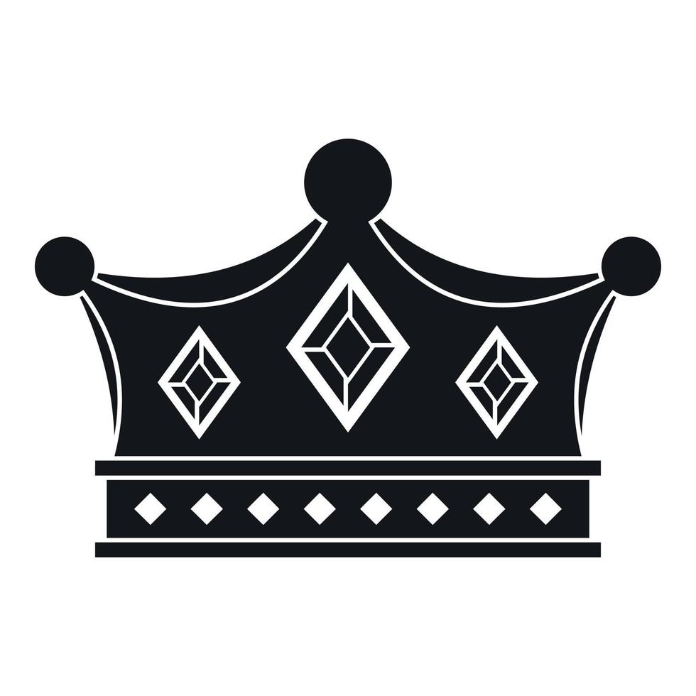 Prince crown icon, simple style vector