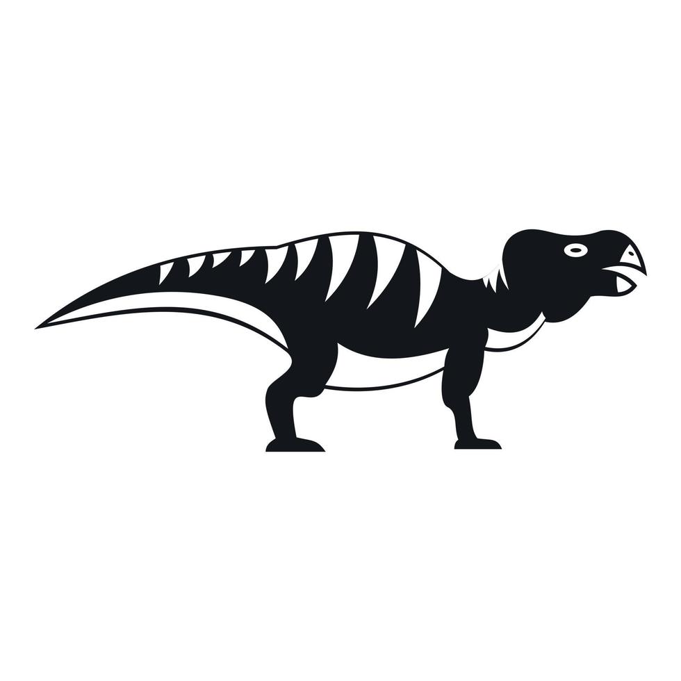 Hadrosaurid dinosaur icon, simple style vector