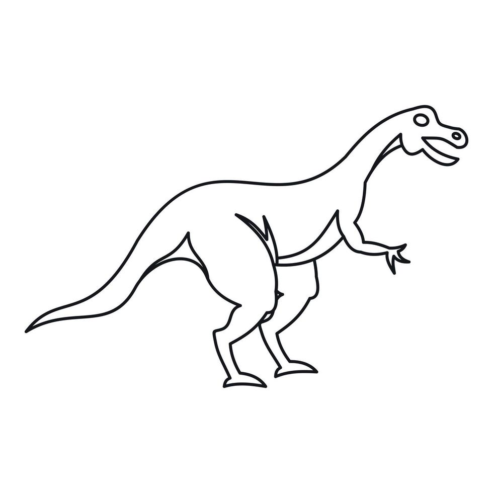 Hypsilophodon dinosaur icon, outline style vector