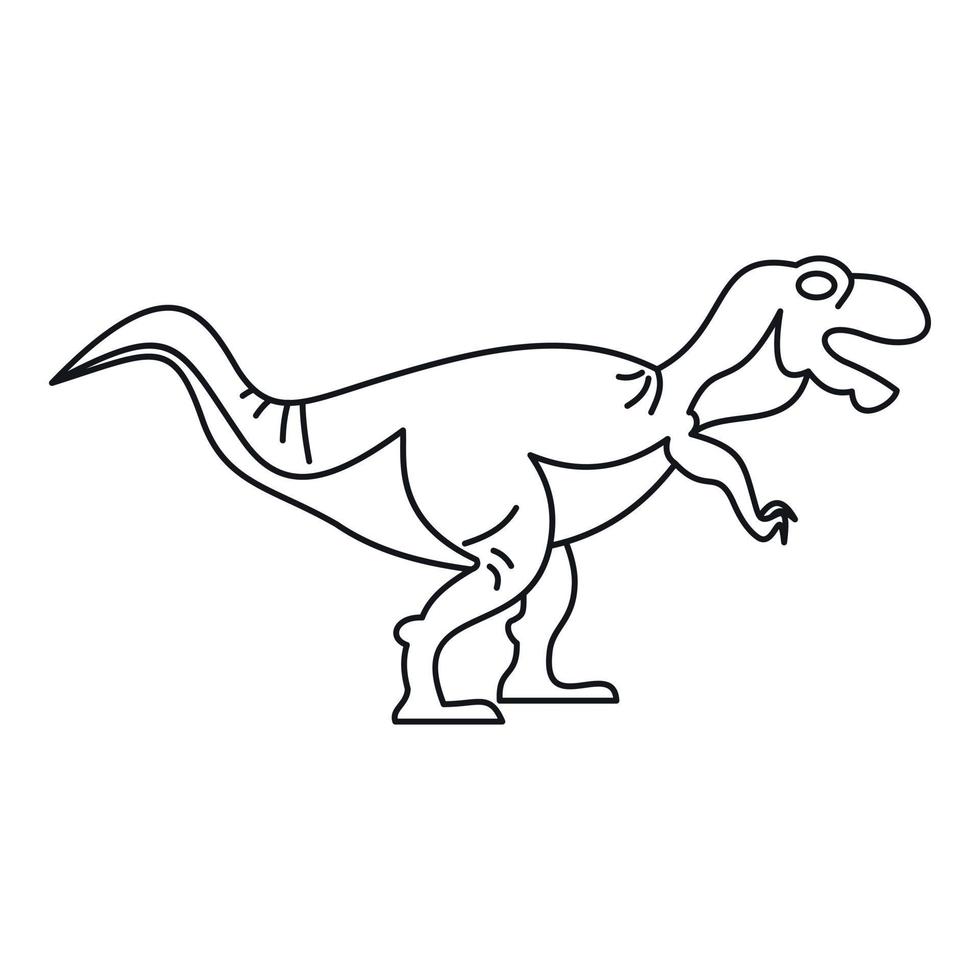 Tyrannosaur icon, outline style vector