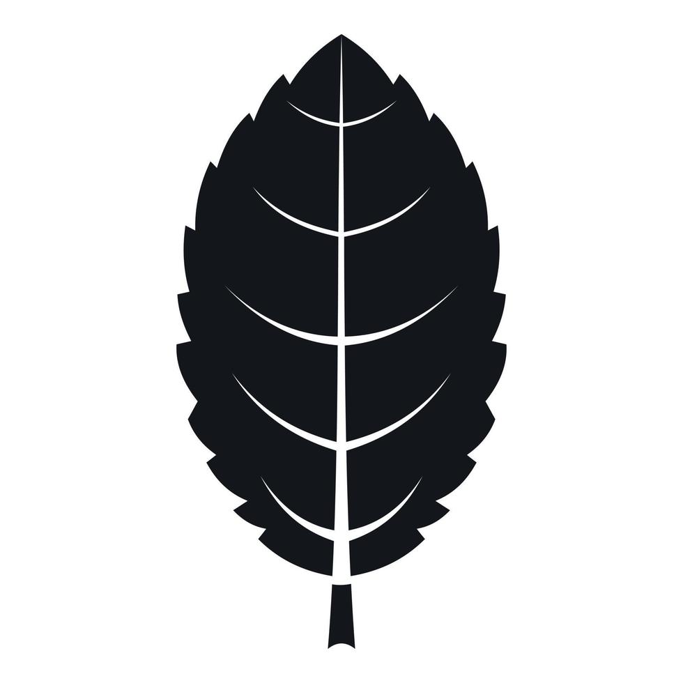 Plum leaf icon, simple style vector
