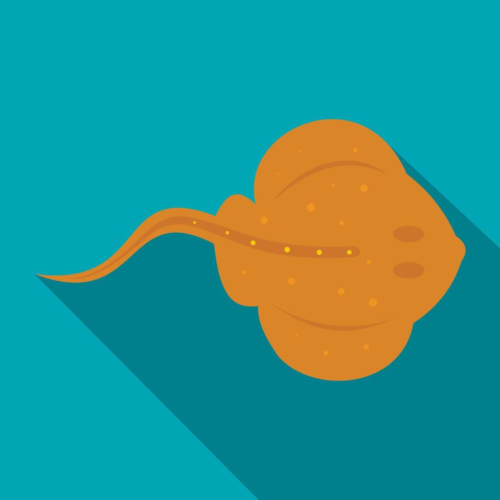 Cramp fish icon, flat style vector