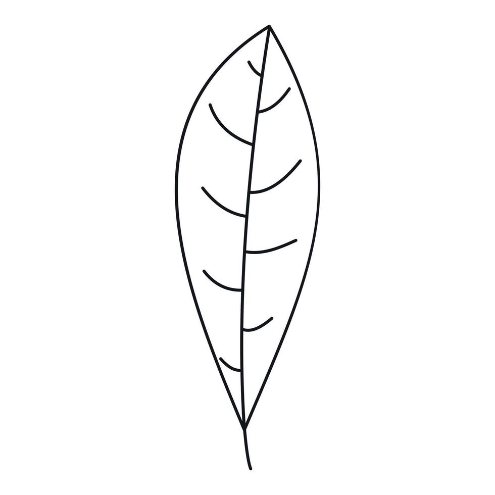 Tree leaf icon, outline style vector
