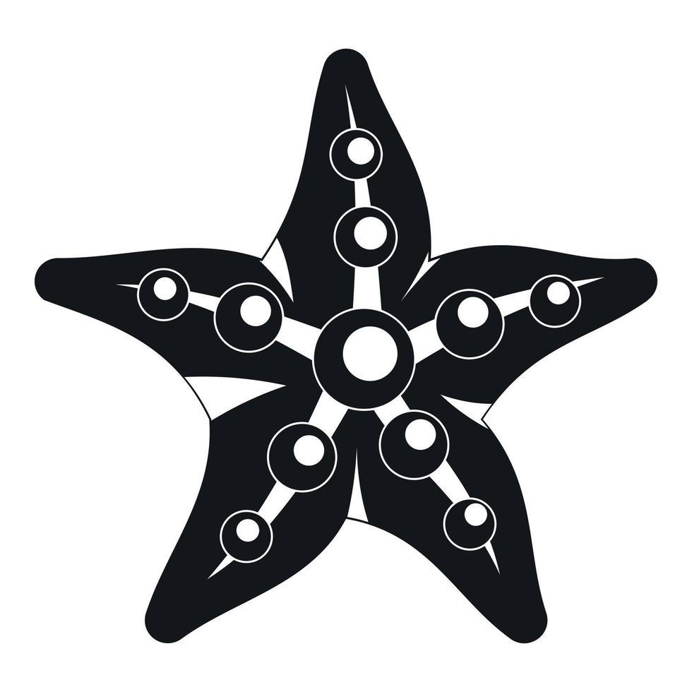 icono de estrella de mar, estilo simple vector