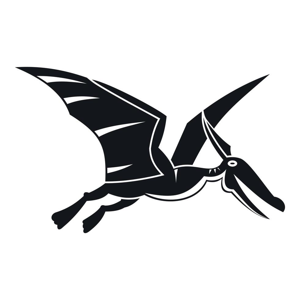 Pterosaurs dinosaur icon, simple style vector