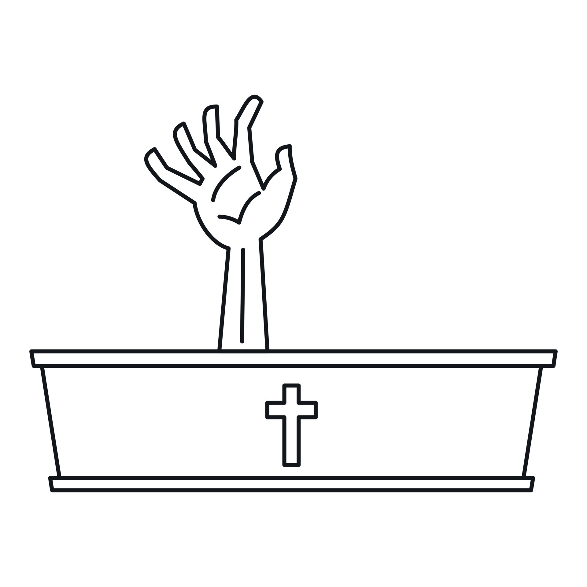 Dead man hand coming out of his grave icon 15211281 Vector Art at Vecteezy