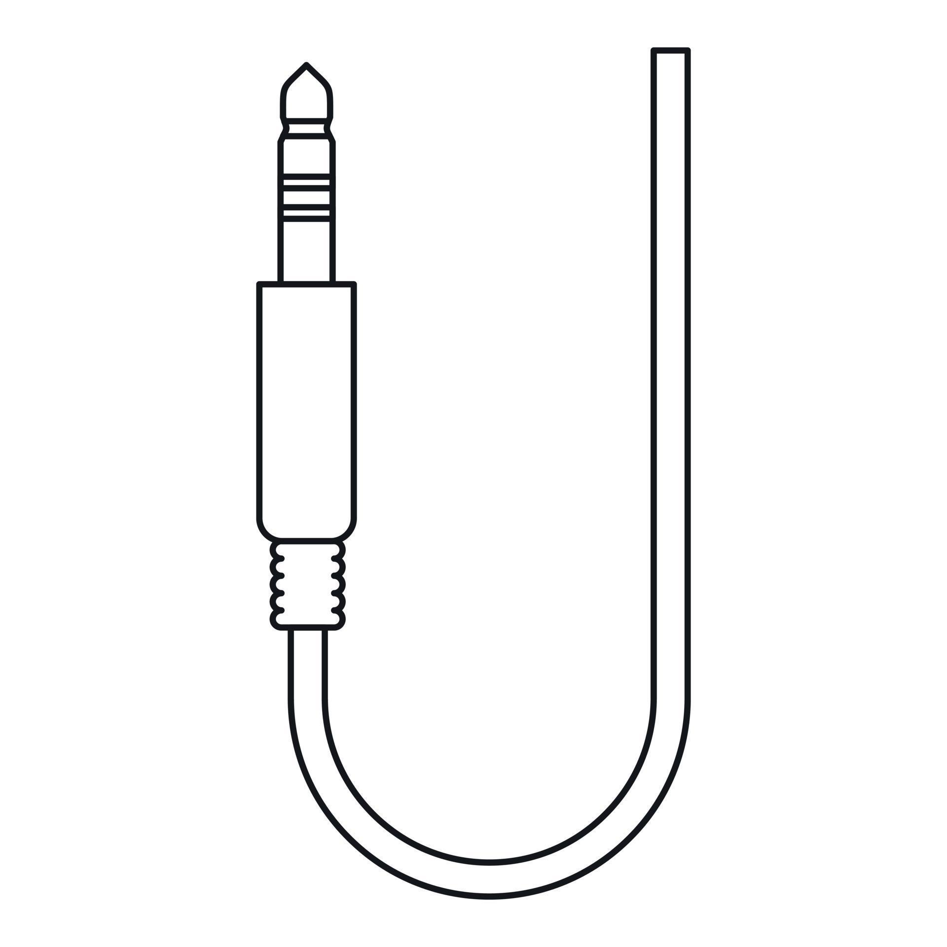 Microphone wire icon, outline style 15211296 Vector Art at Vecteezy