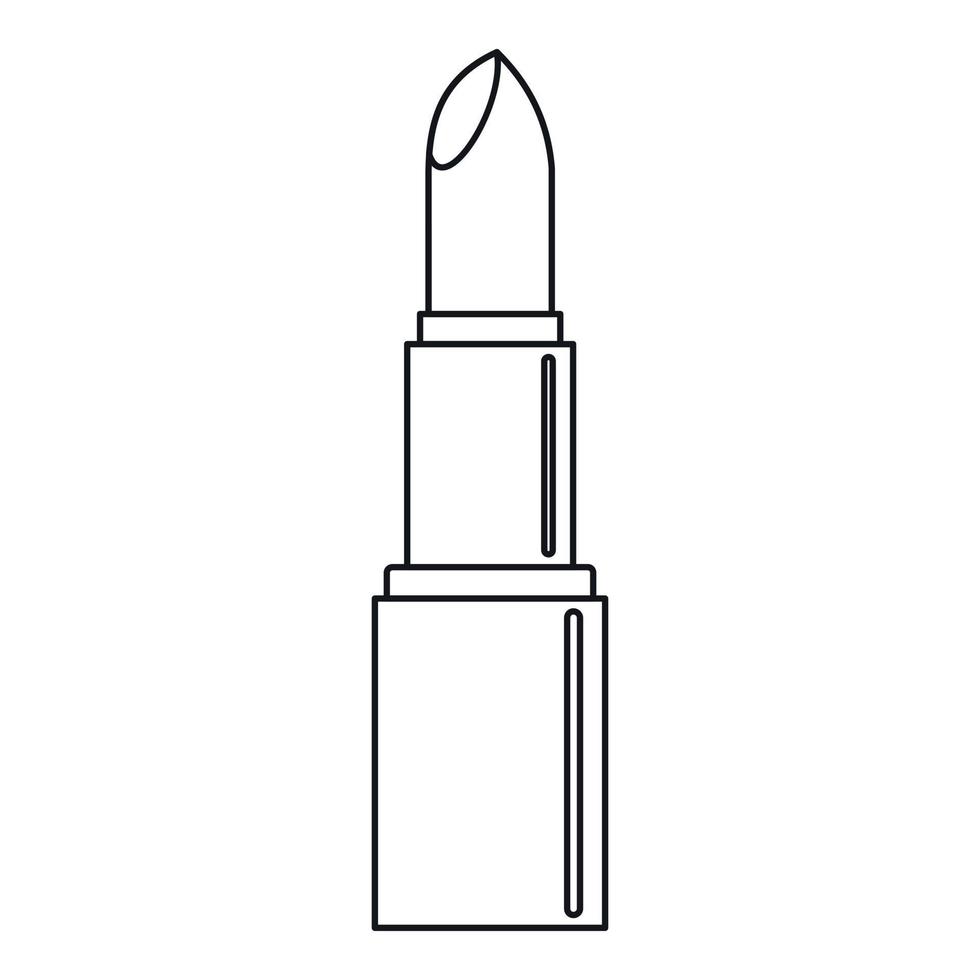 Open lipstick icon, outline style vector