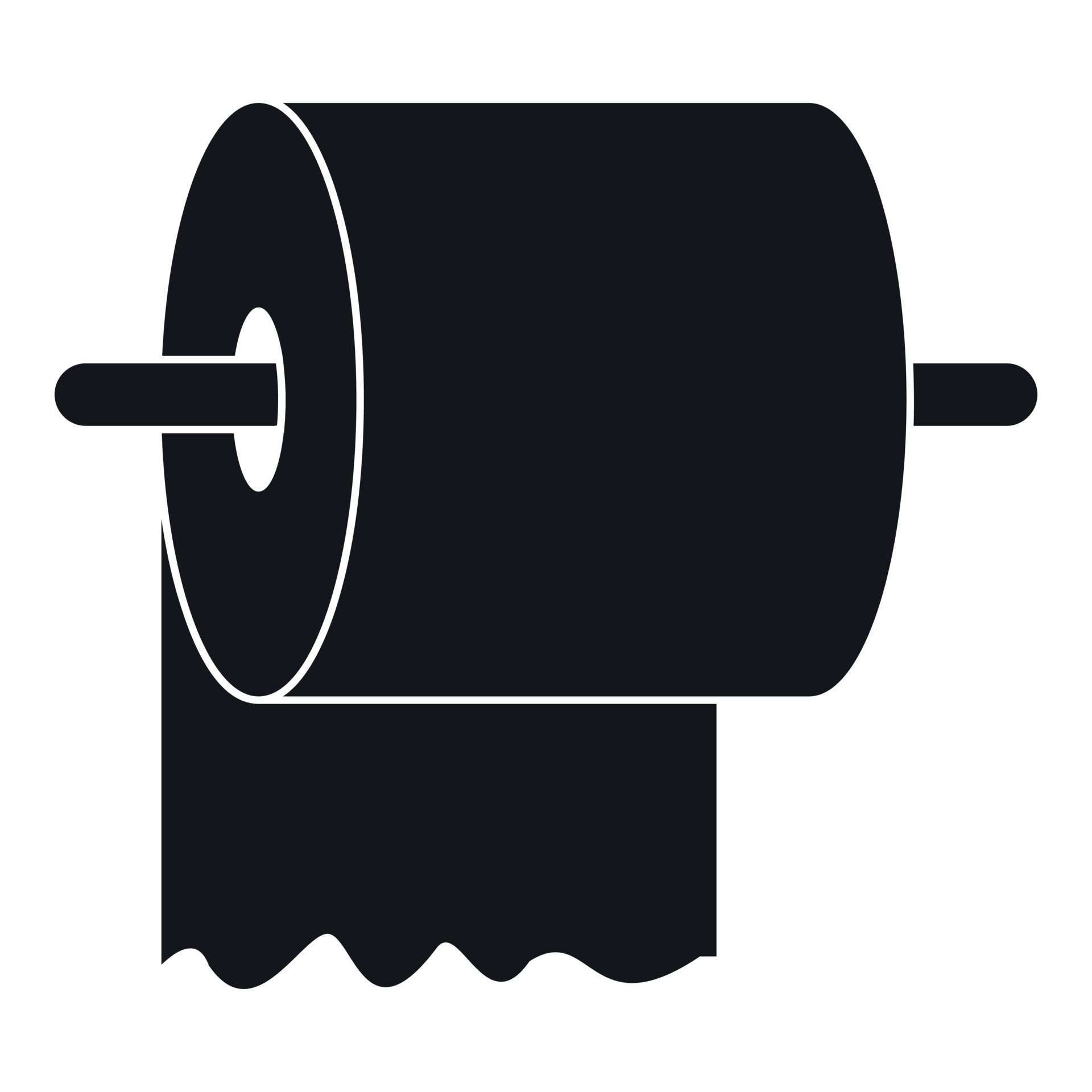 Roll of toilet paper on holder icon, simple style 15211326 ...