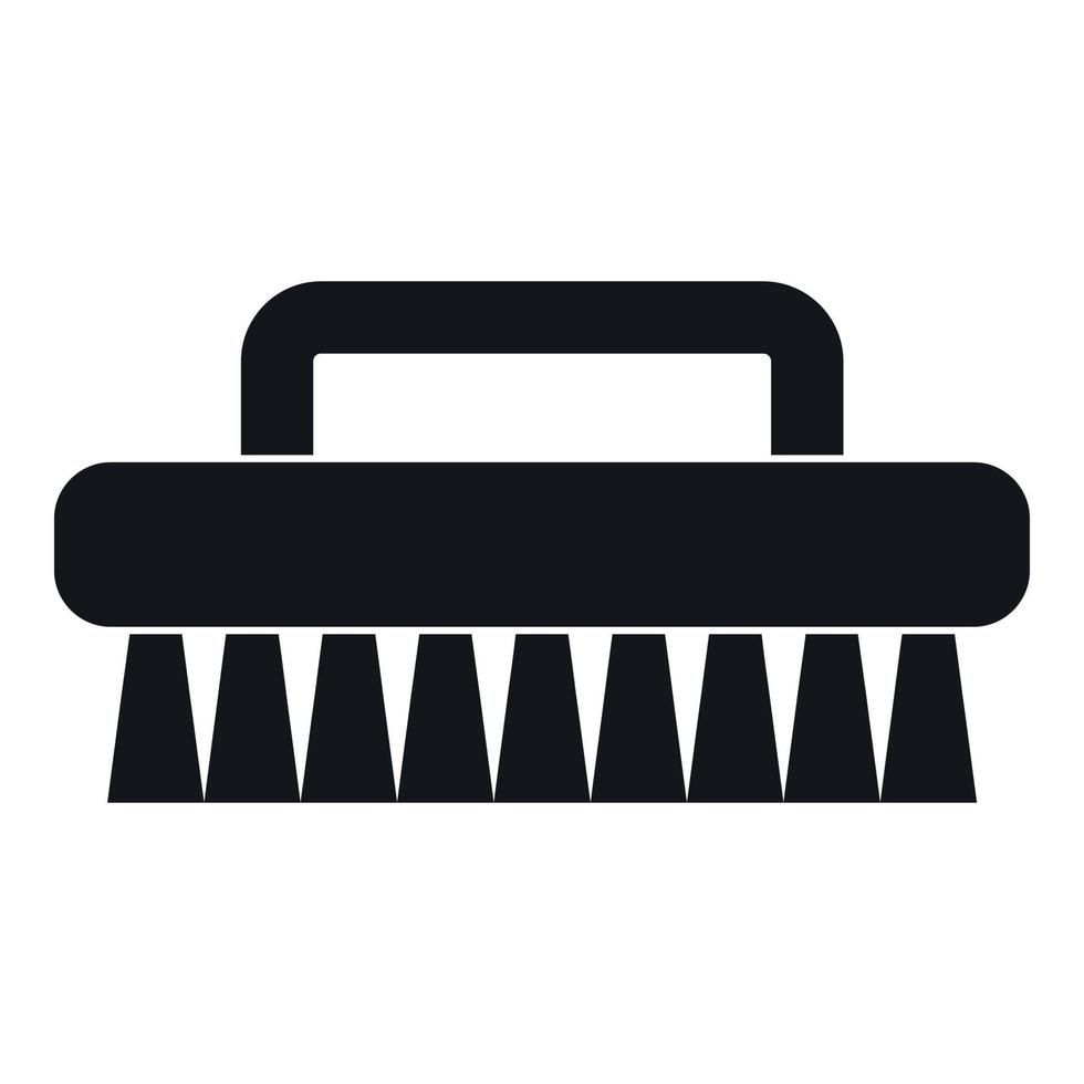 Cleaning brush icon, simple style vector