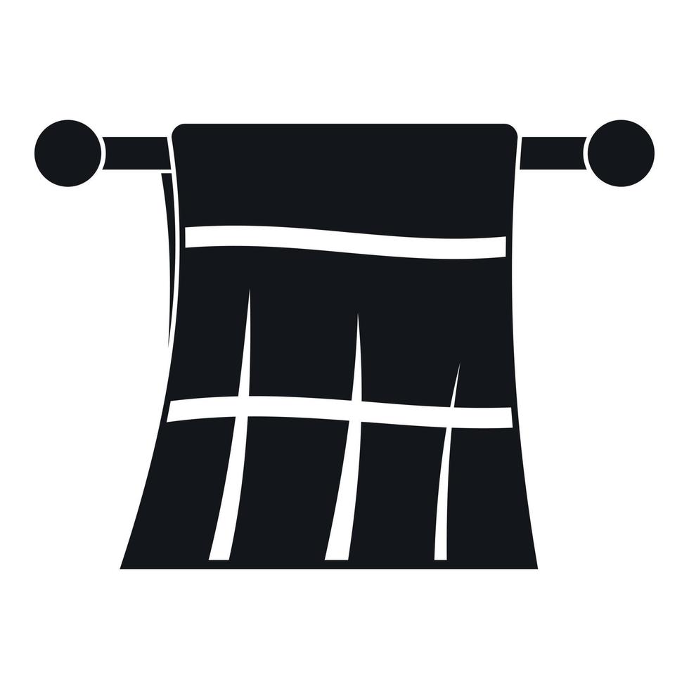 Towel on a hanger icon, simple style vector
