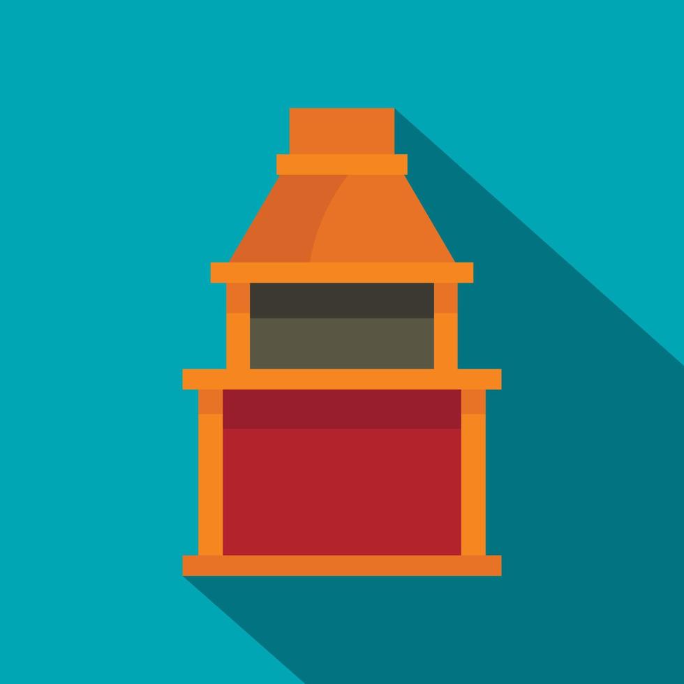 Barbecue gas grill icon, flat style vector