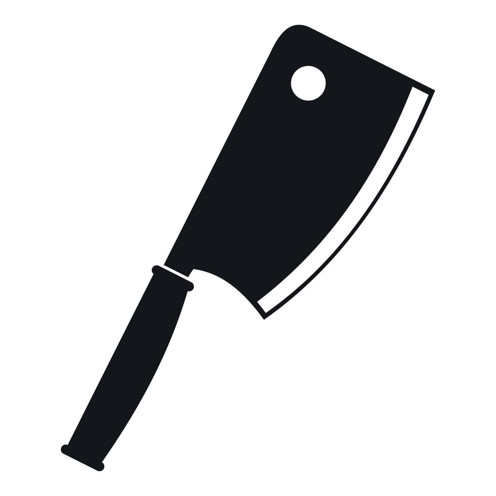 Meat knife icon, simple style vector