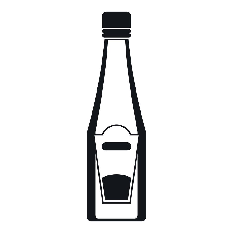 Bottle of ketchup icon, simple style vector