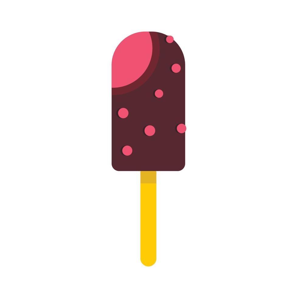 Ice cream icon, flat style vector