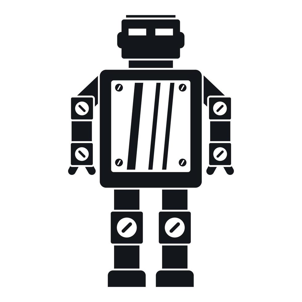 Abstract robot icon, simple style vector