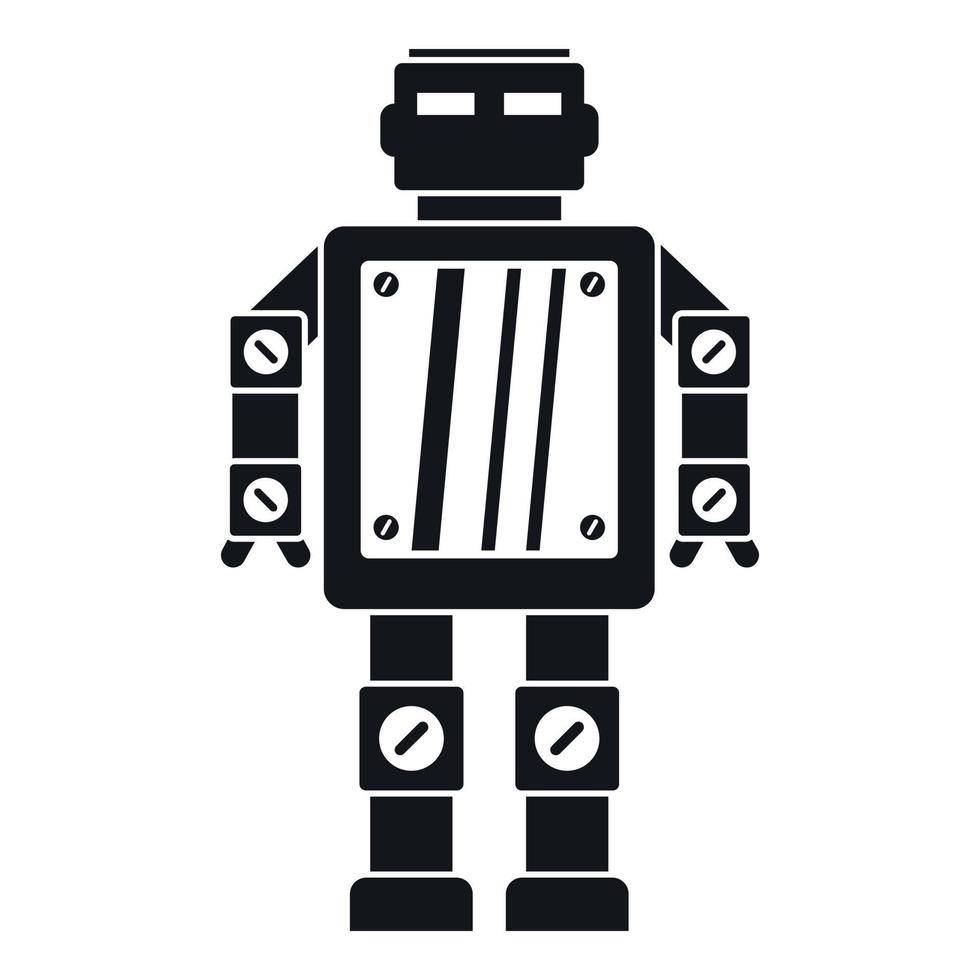 icono de robot abstracto, estilo simple vector