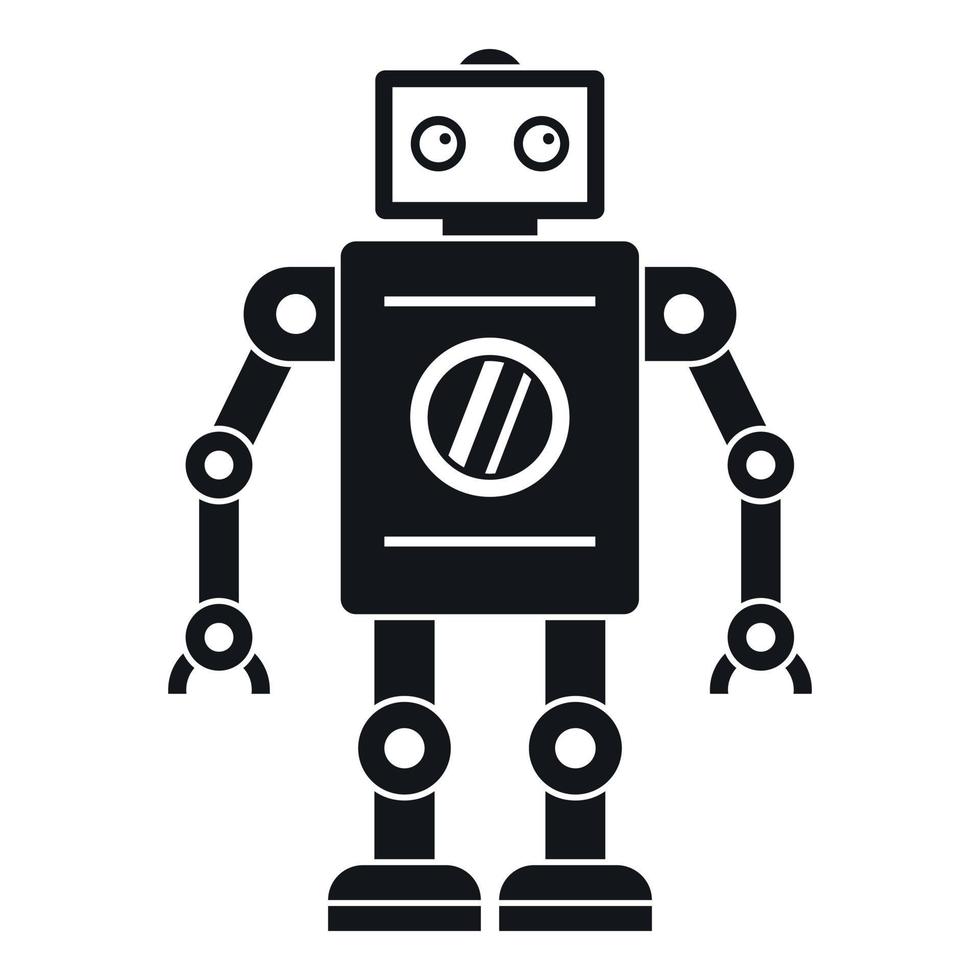 icono de robot retro, estilo simple vector
