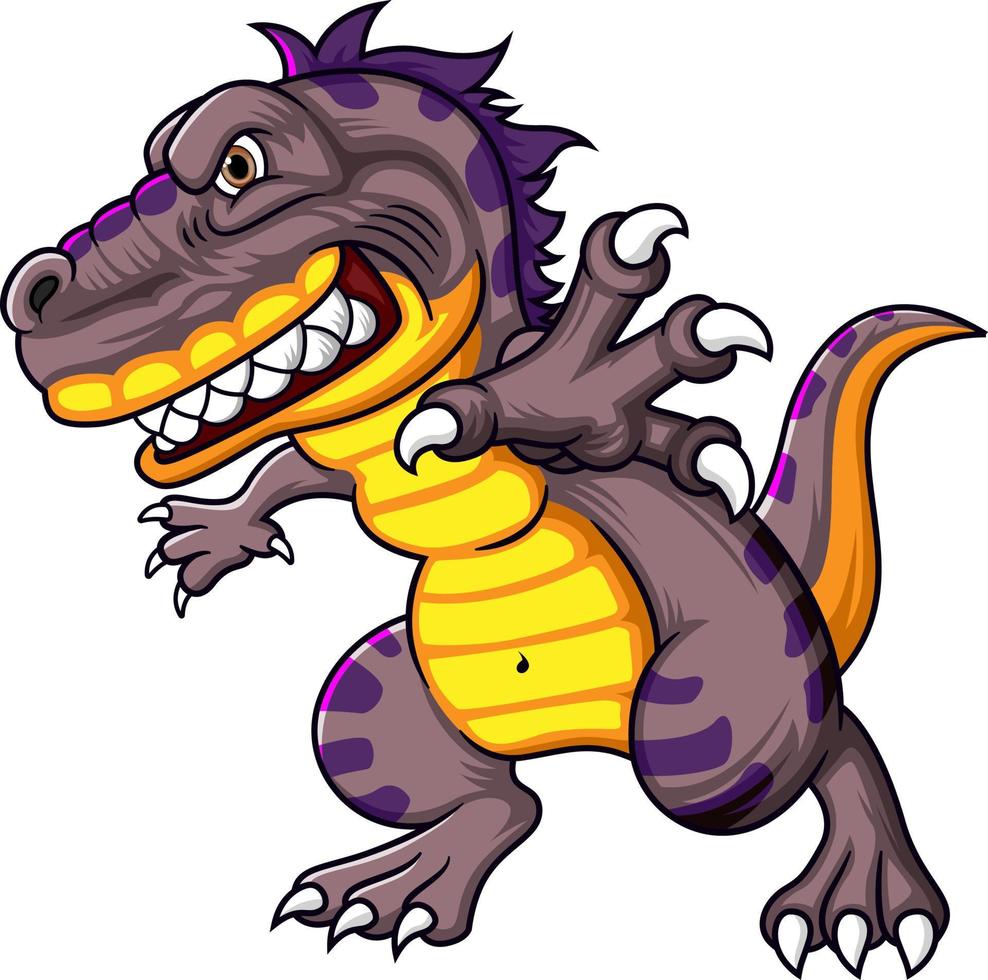 Angry Dinosaur character with good pose vector