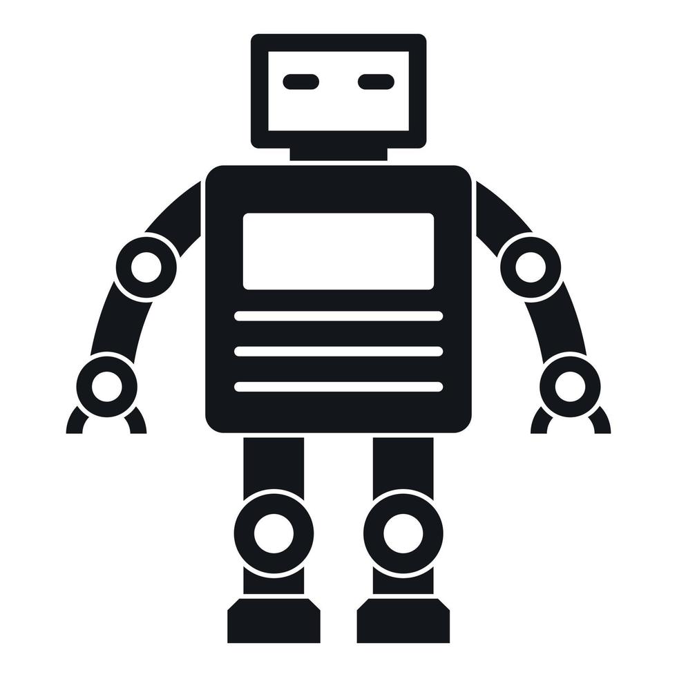 Robot icon, simple style vector