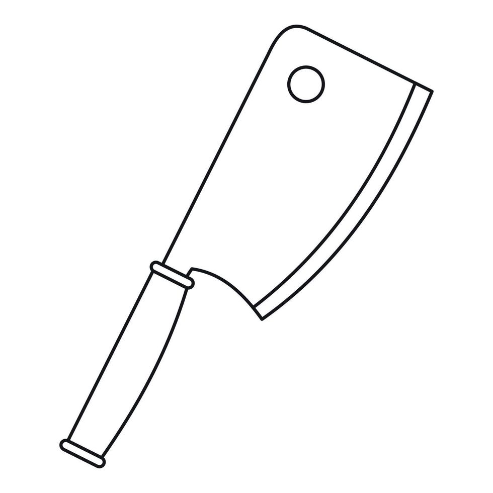Kitchen ax icon, outline style vector