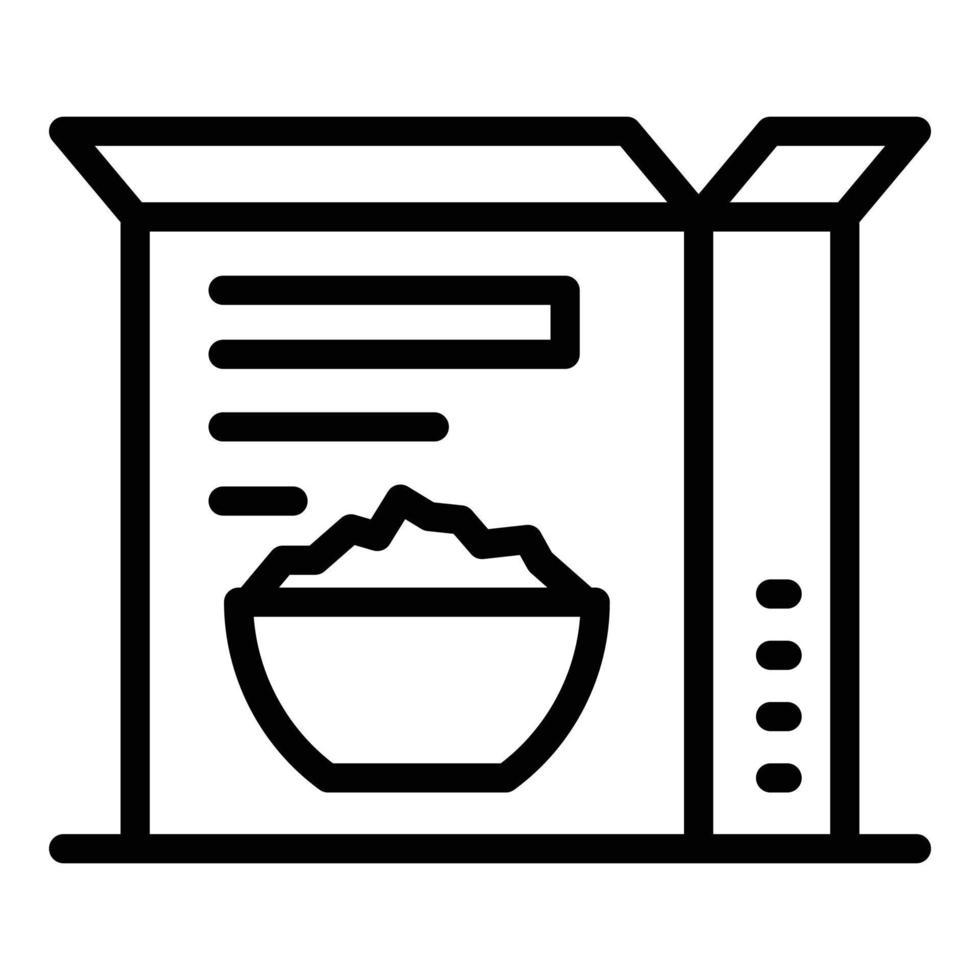 Cereal pack icon outline vector. Oat eating vector