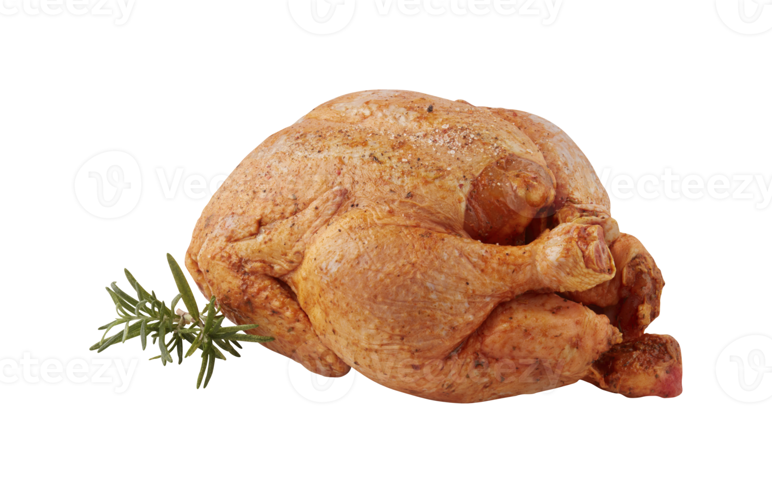 whole fresh Raw chicken with cut out isolated on background transparent png