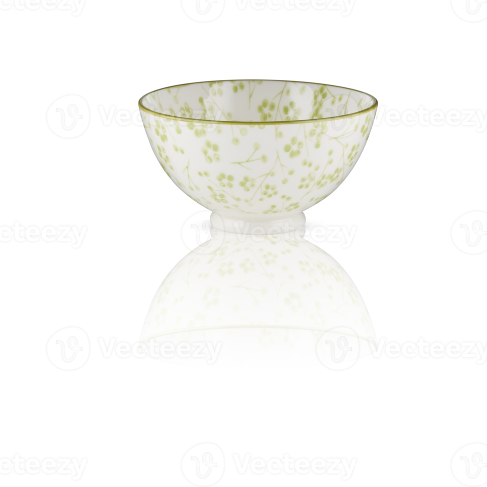 Empty bowl, ceramic, porcelain with cut out isolated on background transparent png