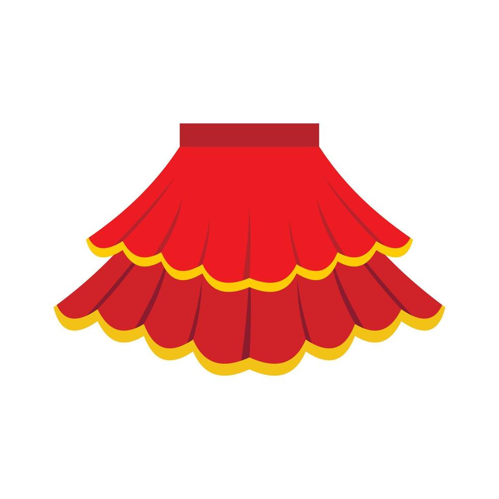 Skirt icon, flat style vector
