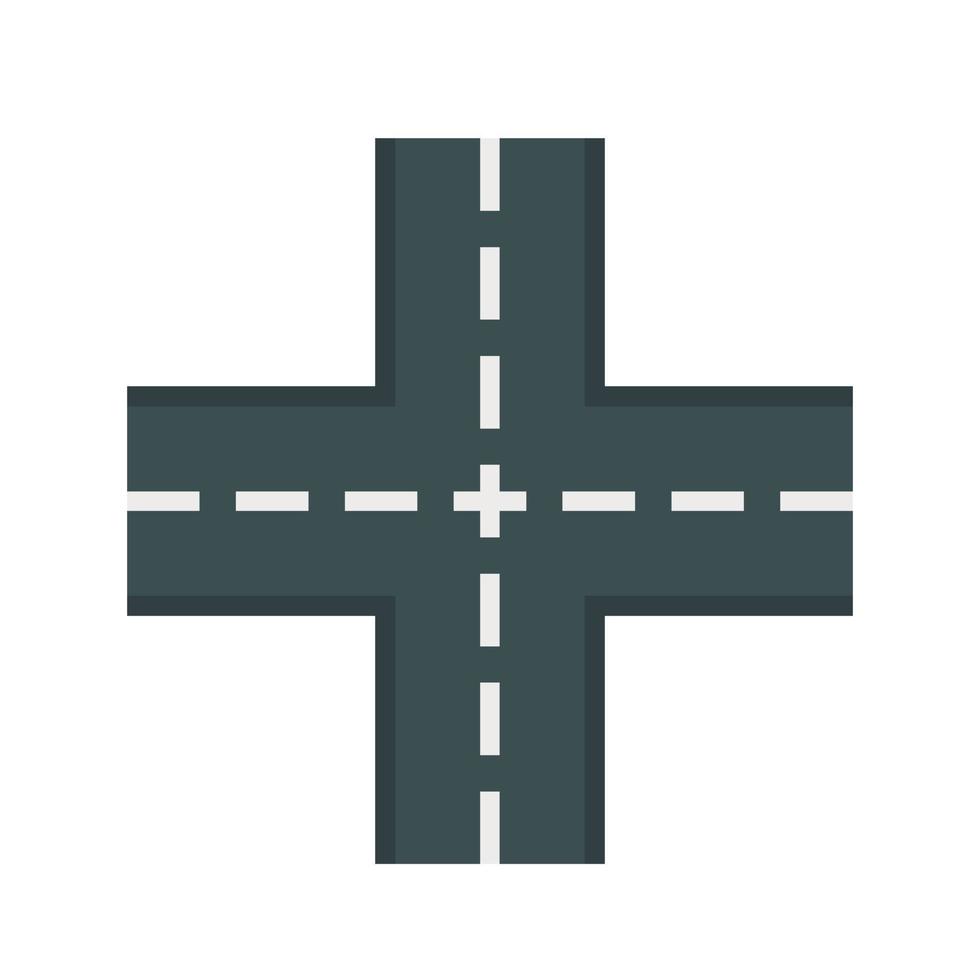 Crossing road icon, flat style vector