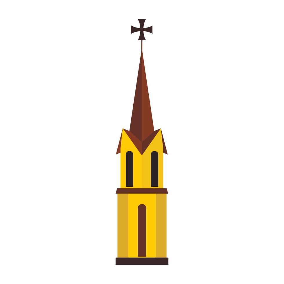 Church icon, flat style vector
