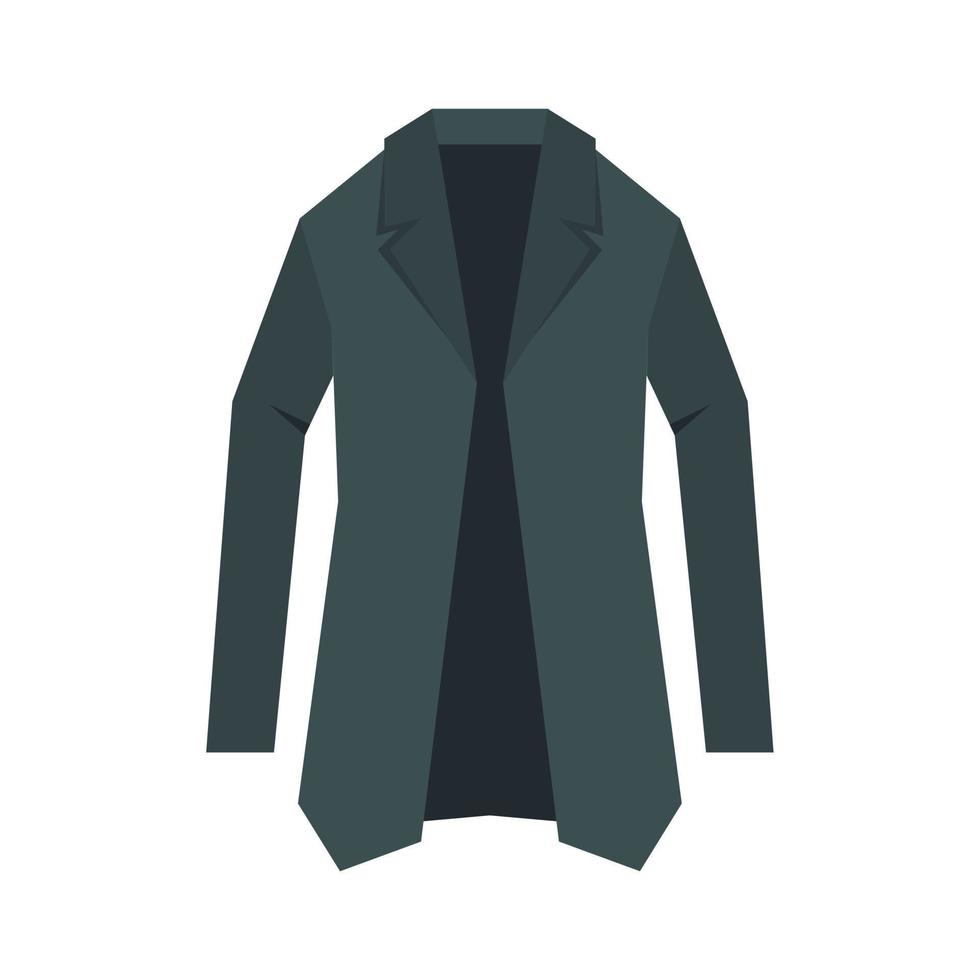 icono de chaqueta, estilo plano vector