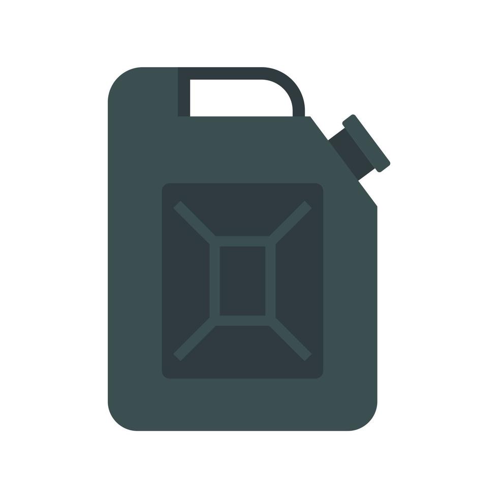 Black jerrycan icon, flat style vector