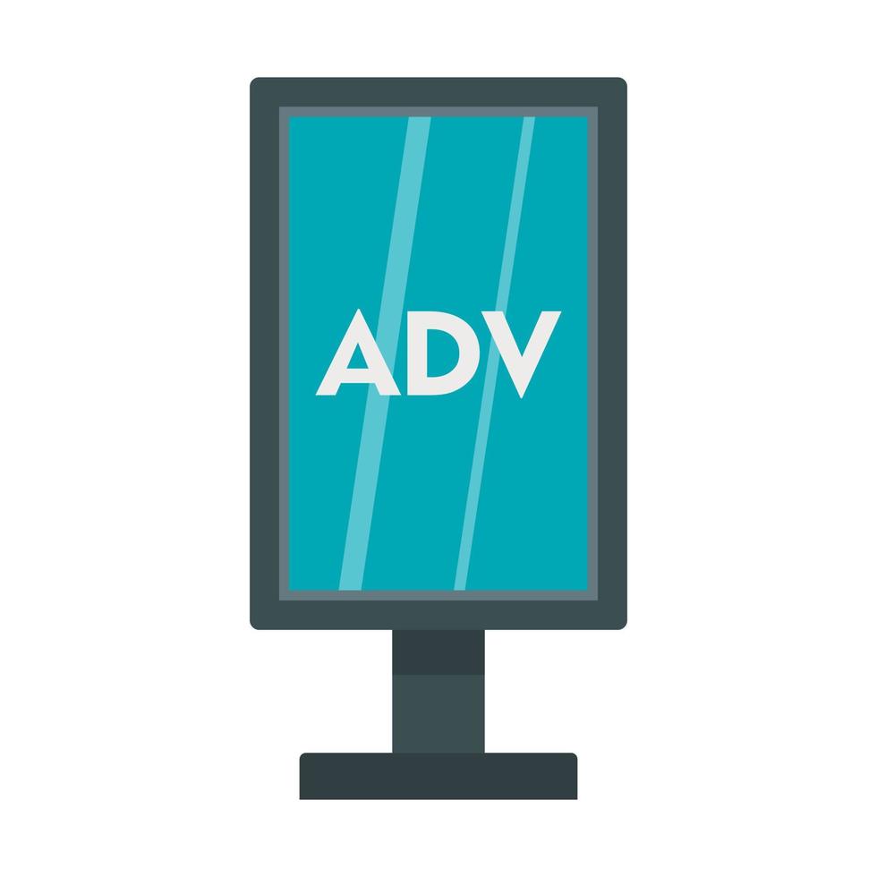 Advertising stand icon, flat style vector