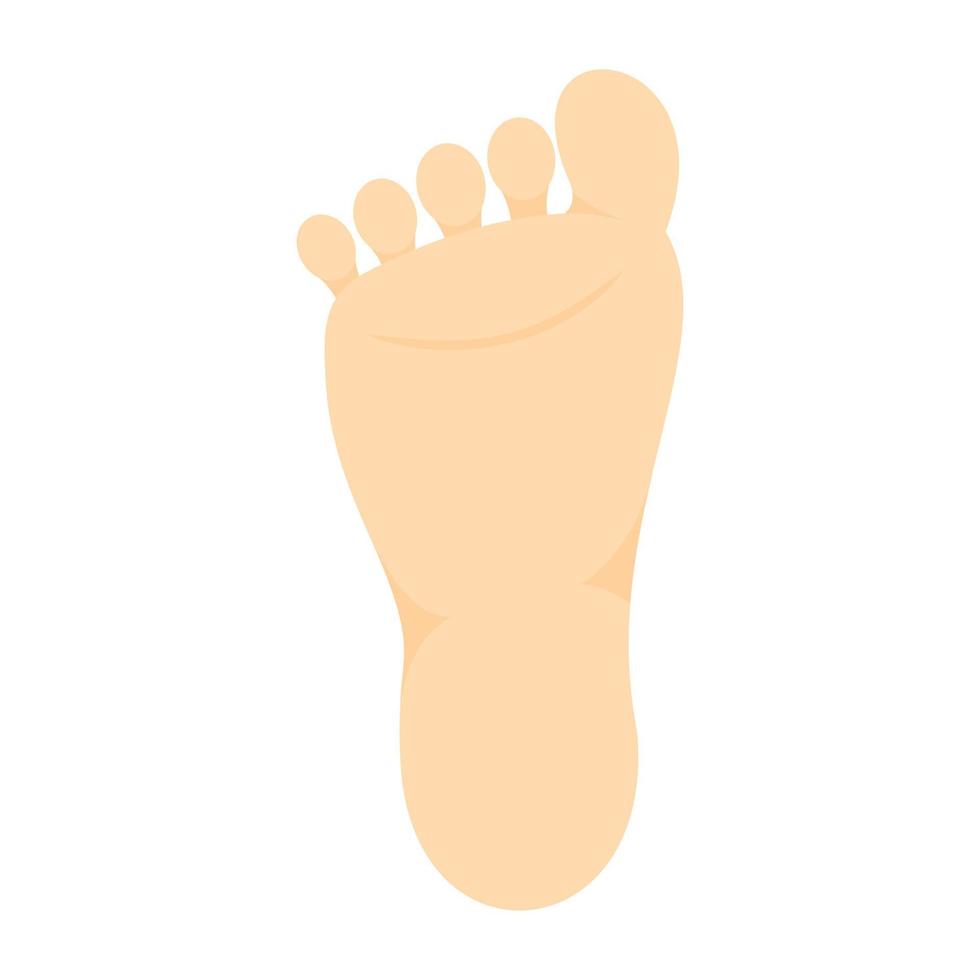 Human foot icon, flat style vector