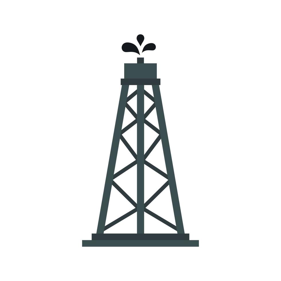 icono de plataforma petrolera, tipo plano vector