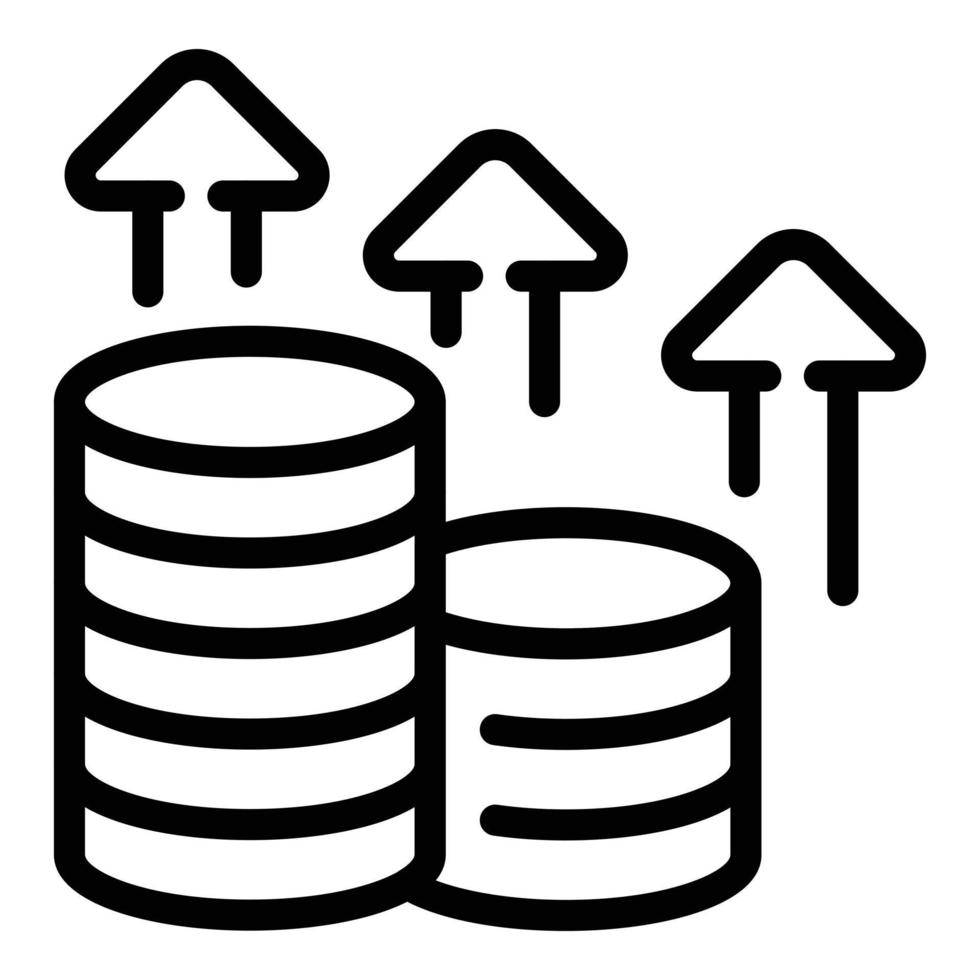 vector de contorno de icono de ahorro de dinero. zona de confort