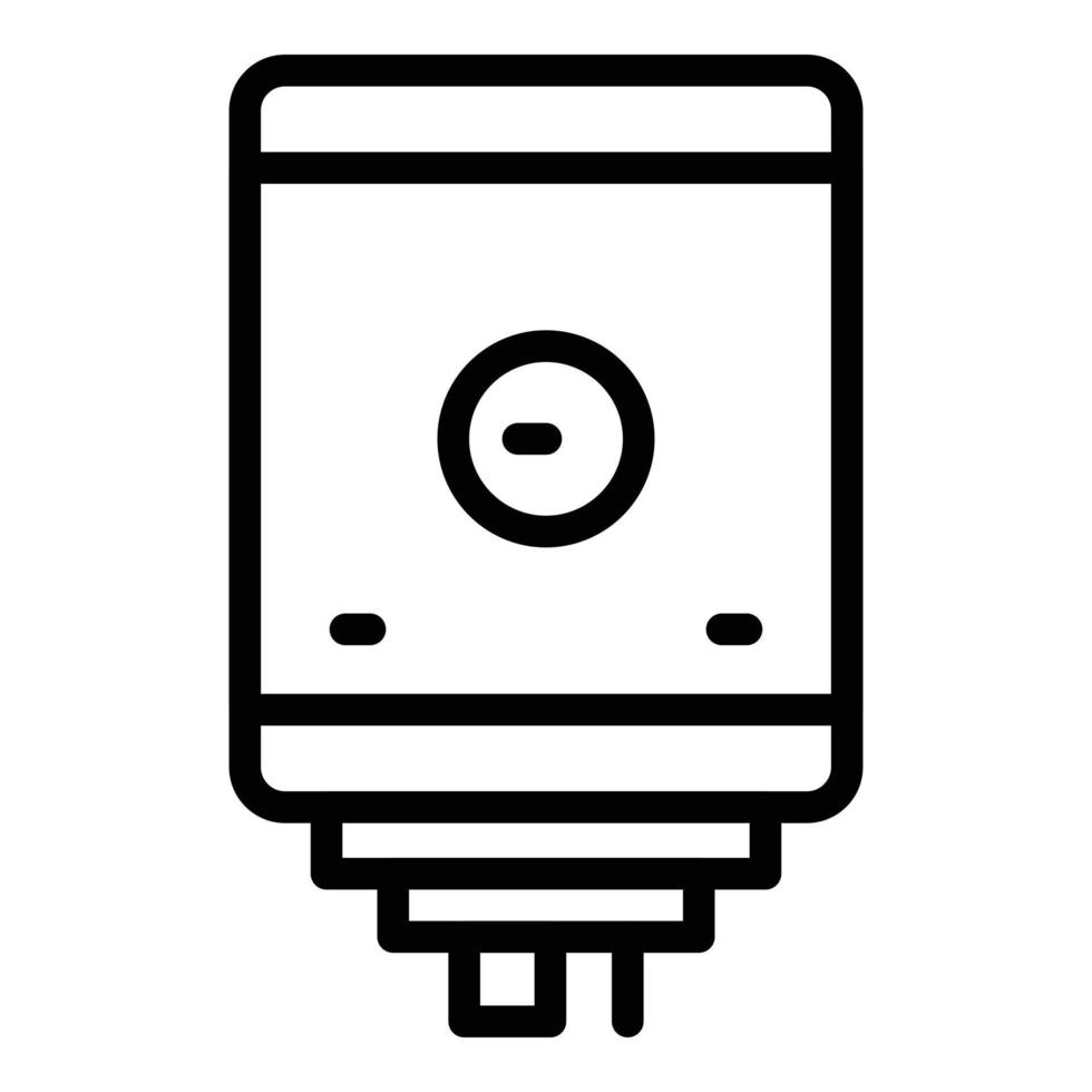 New gas boiler icon outline vector. House heater vector