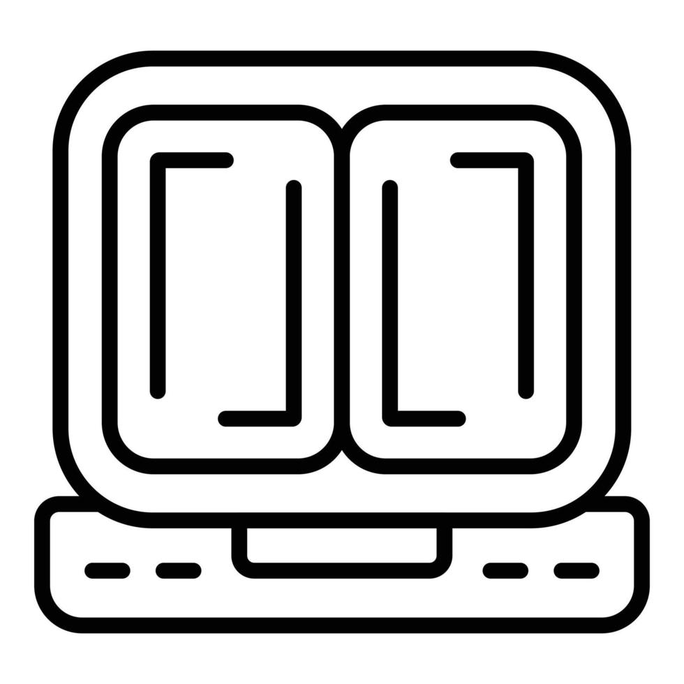 Cook waffle maker icon outline vector. Belgian machine vector