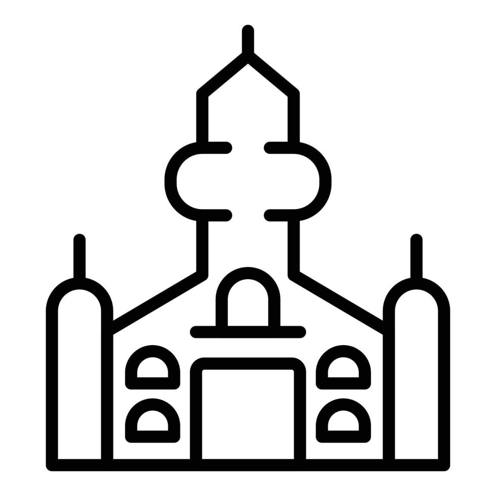 Slovak church icon outline vector. Slovakia map vector
