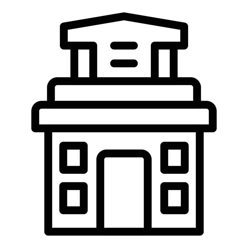 Dark map building icon outline vector. Polish city vector