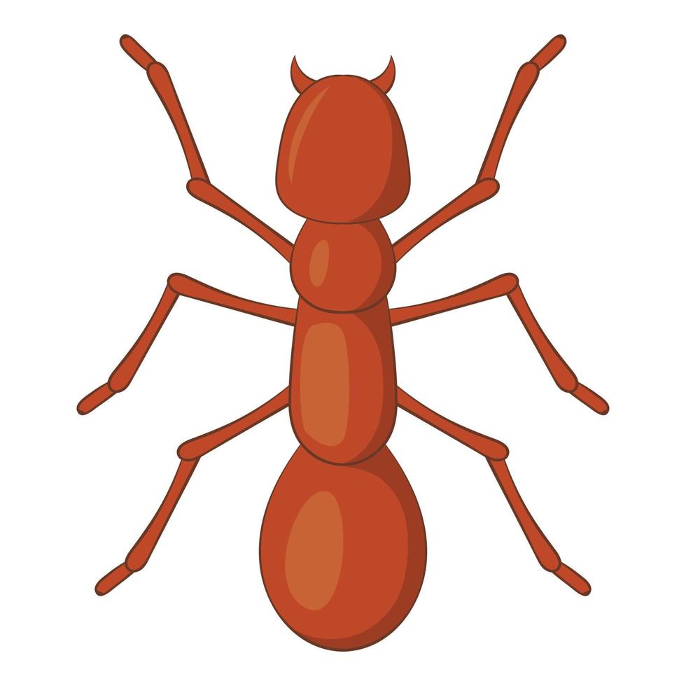 Ant icon, cartoon style vector