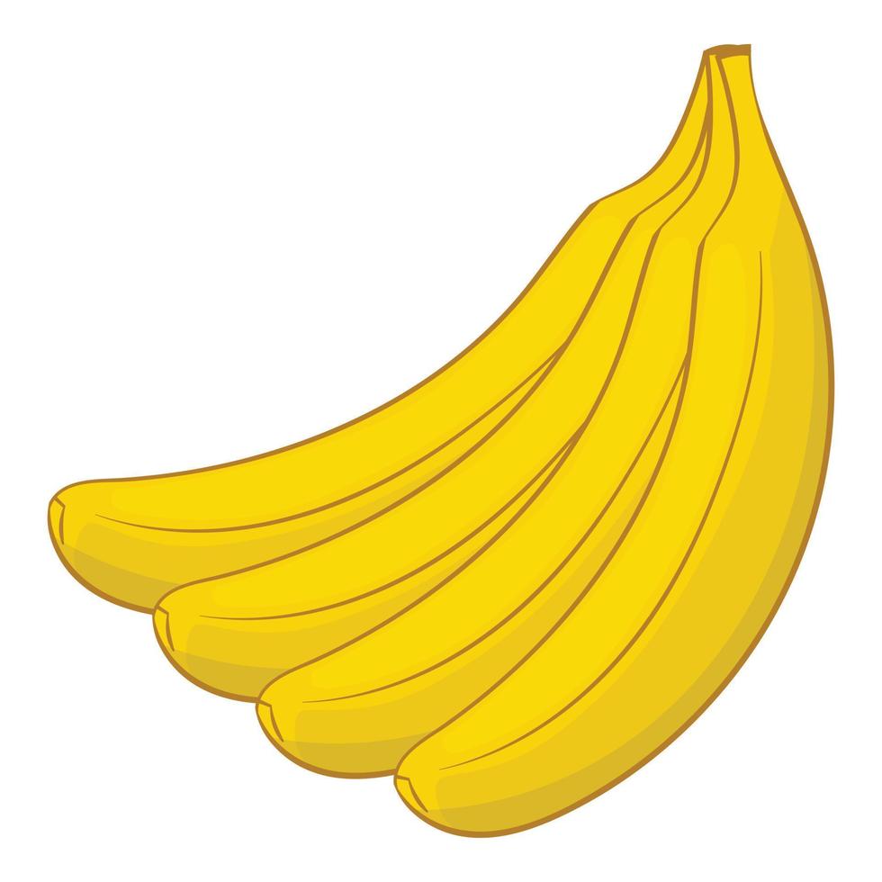 Banana icon, cartoon style vector
