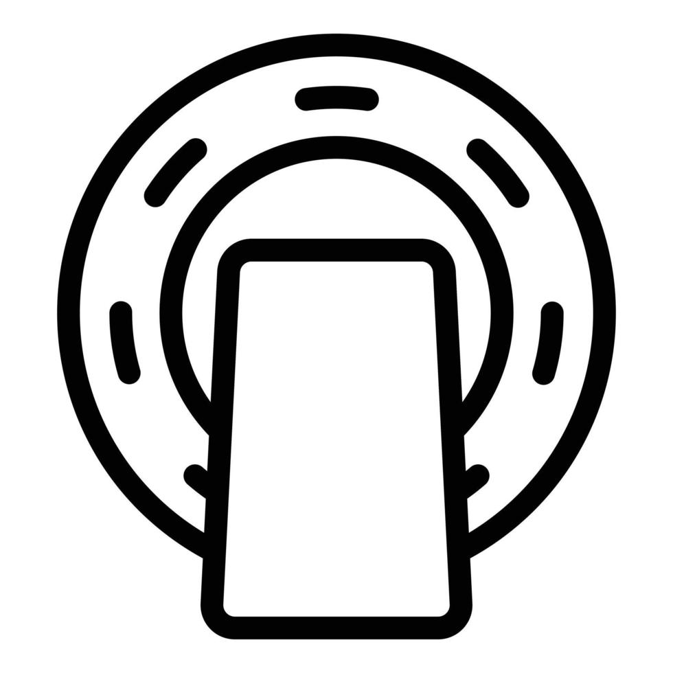 Cancer mri icon outline vector. Magnetic resonance vector
