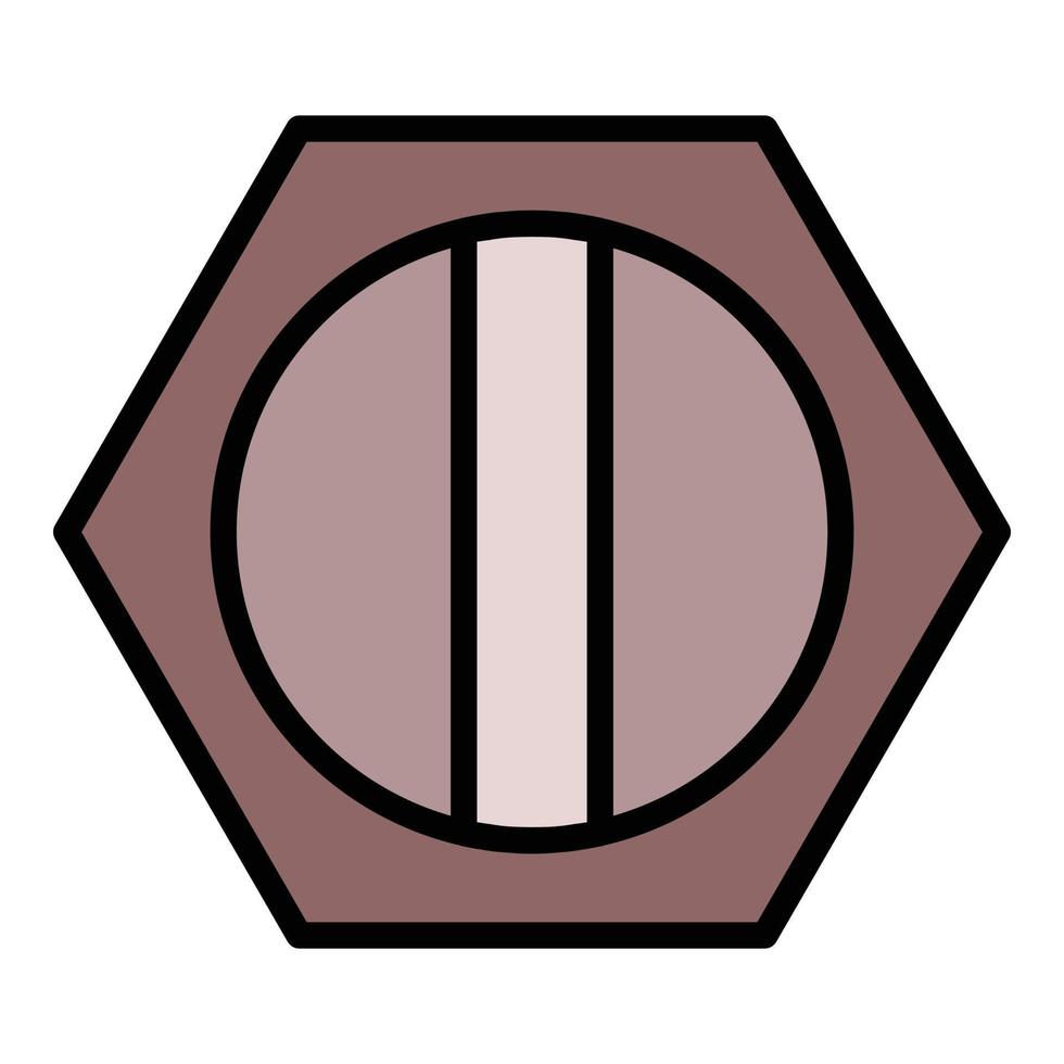 Bolt for screwdriver icon color outline vector