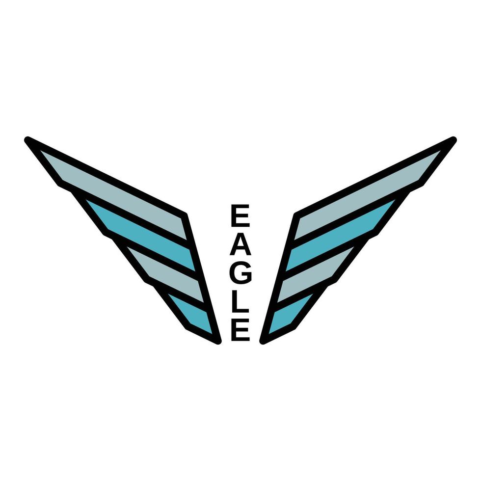 logotipo de águila, estilo de esquema vector