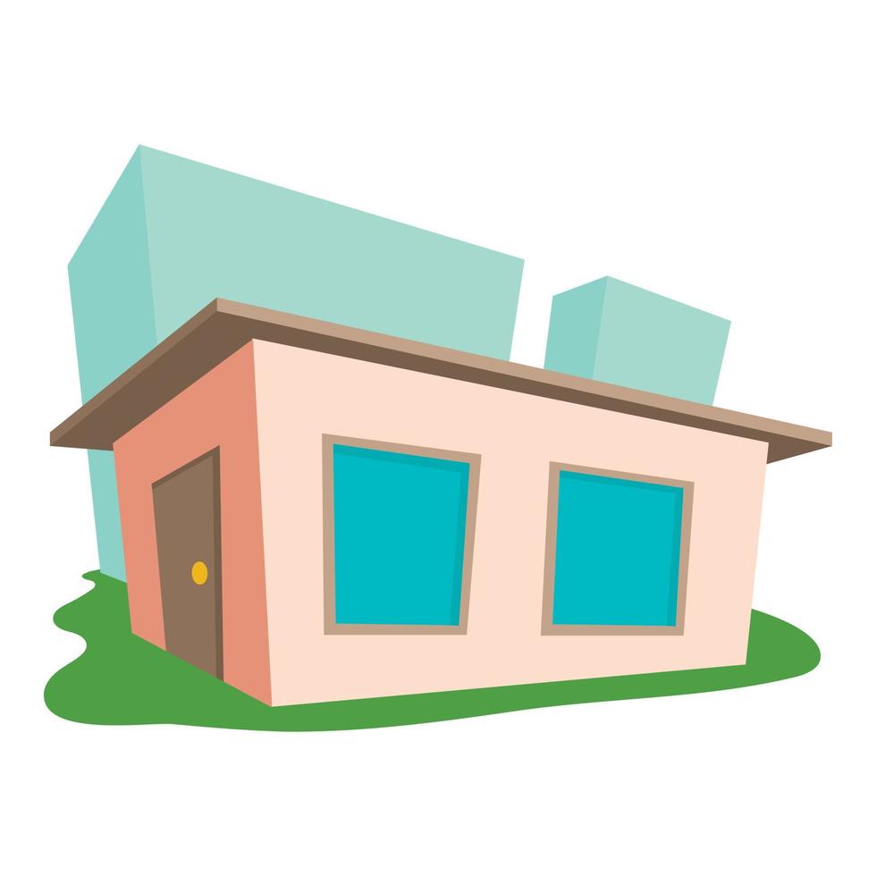 pequeña casa, icono, estilo de dibujos animados vector